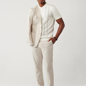 2026 Erkek Bej Yandan Cepli Esnek Kumaşlı Gofreli Pamuklu Lightweight Relaxed Fit Pantolon A41Y3202