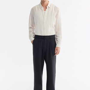 Erkek Siyah Klasik Bel Soft Touch Baggy Fit Pantolon A61Y3033