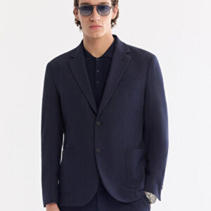 Erkek Lacivet Mono Yaka Torba Cepli Çift Yırtmaç Astarsız Bi-Stretch Comfort Slim Fit Ceket A61Y4012 - Hızlı Kargo