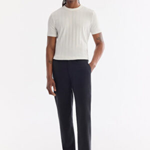 2026 Pantolon Erkek Siyah Yanı Lastikli Soft Touch Relaxed Fit A61Y3217