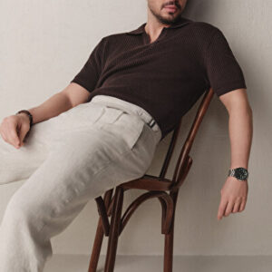 Erkek Kahve Polo Yaka Soft Touch Comfort Fit Triko T-Shirt A61Y5045 - Hediye Kutulu