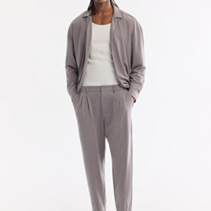 Avva 2026 Erkek Gri Yanı Lastikli Soft Touch Elastan Baggy Fit Pantolon A61Y3040