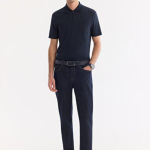 Erkek İndigo Modern Klasik Bel Eskitme Yıkamalı Elastan Comfort Slim Fit Jean Pantolon A61Y3509 | 2026 Koleksiyon