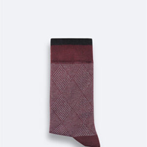 Erkek Bordo Desenli Bambu Soket Çorap A52Y8500