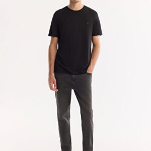 Erkek Antrasit Modern Pamuklu Eskitme Yıkamalı Madrid Comfort Slim Fit Jean Pantolon A52Y3503