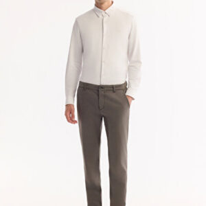 Erkek Gri Klasik Haki Klasik Bel Soft Touch Chino Slim Fit Pantolon A52Y3019 - Premium Kalite