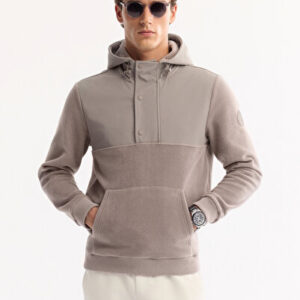 Erkek Gri Kapüşonlu Soft Touch Polar Regular Fit Sweatshirt A52Y1268 | 2026 Koleksiyon