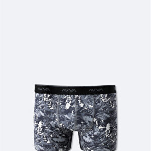 Erkek Gri Desenli Pamuklu Tekli Regular Fit Boxer A51Y9502 | Yeni Sezon