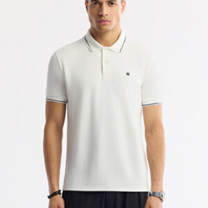 Erkek Ekru Polo Yaka Bi-Stretch Regular Fit T-Shirt A51Y1000 - Hızlı Kargo