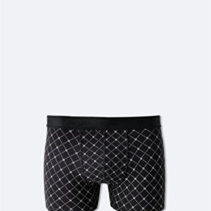 Erkek Siyah Desenli Pamuklu Tekli Regular Fit Boxer A51Y9506 | 2026 Koleksiyon
