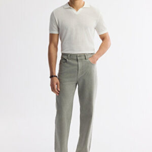 Erkek Haki %100 Pamuk Tokyo Straight Fit Jean Pantolon A51Y3542 - Hızlı Kargo