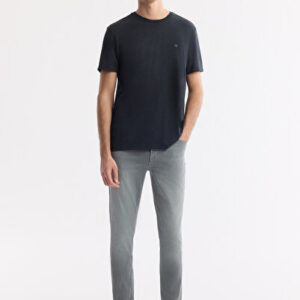 Erkek Gri Eskitme Yıkamalı Pamuklu Elastan Berlin Slim Fit Jean Pantolon A51Y3517 | Yeni Sezon