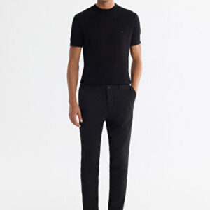 Erkek Siyah Pantolon Slim Bi-Stretch Cepli Yandan Fit A42Y3212
