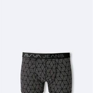 Avva 2026 Erkek Siyah Desenli Pamuklu Tekli Regular Fit Boxer A42Y9532 | 2026 Koleksiyon