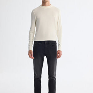 Erkek Siyah Regular Fit Eskitme Yıkamalı Overdy Berlin Slim Fit Jean Pantolon A42Y3511 - Hızlı Kargo