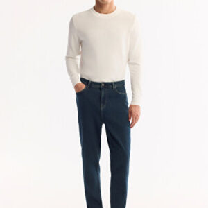 Erkek İndigo Pamuklu Oslo Carrot Fit Jean Pantolon A51Y3552