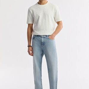 2026 Pantolon Erkek Açık Mavi %100 Pamuk Tokyo Straight Fit Jean A51Y3546
